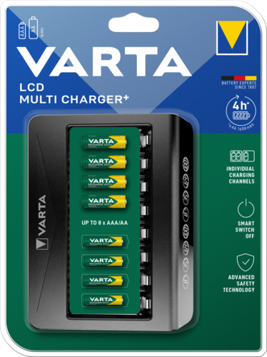 Varta LCD multilader+ f/AAA, AA Lev. uten batterier