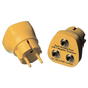 Mains plug with 3x10mm push button, remember adapter 2105061