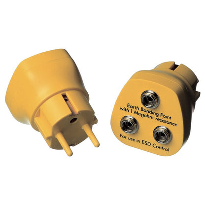 Mains plug with 3x10mm push button, remember adapter 2105061