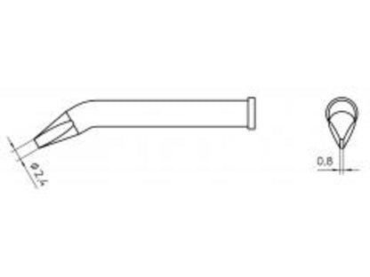 XT-BX Loddespids 2.4x0.8mm