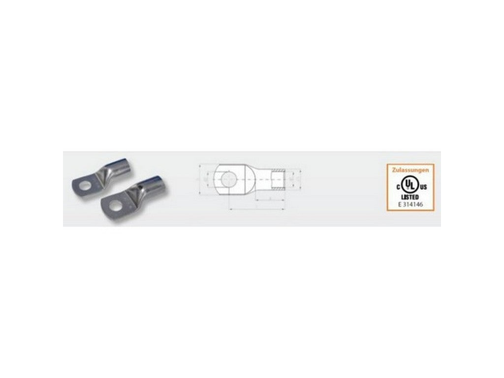 Cable lug CU tinned UL 10mm-Ø8 EURO series
