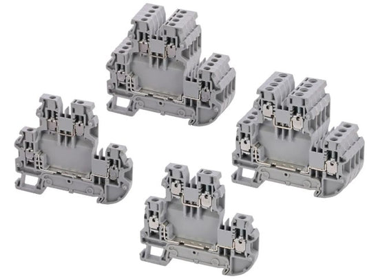Cembre etage rækkeklemme Grå 0,14-4mm² 32A skrue M3 max moment 0,5Nm f/NS35-skinne