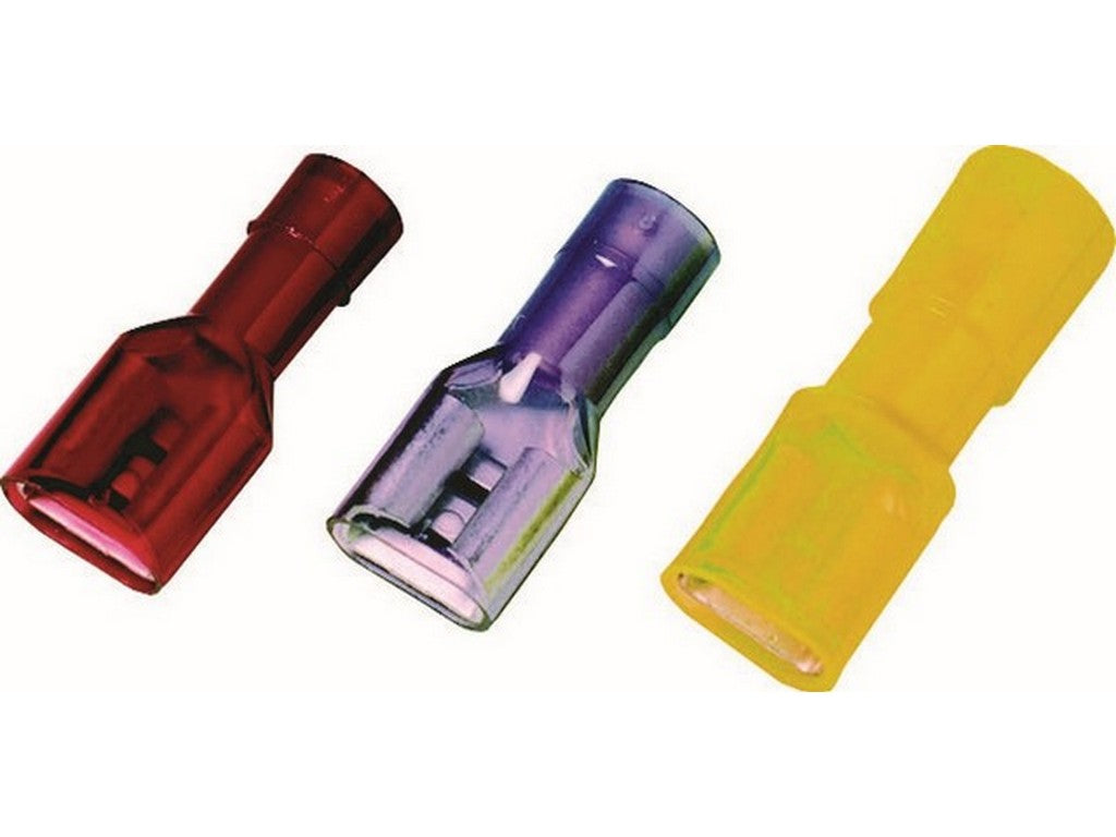 Flat connector fully insulated female blue 1.5-2.5mm-4.8x0.5mm