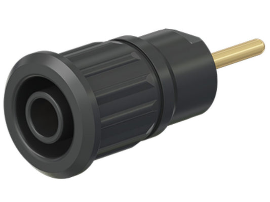 Socket SEB4-R gold-plated black CAT III 1000V 24A