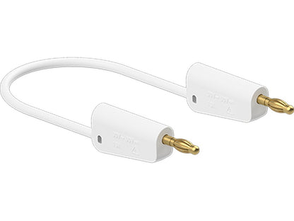 Prøveledning i silicone 2,5mm² 150cm HVID LK-4A-S25 32A 30V AC/60V DC forgyldt stik