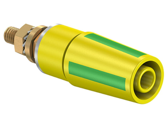 Socket SAB4-G gold plated yellow/grey CAT II 600V 32A