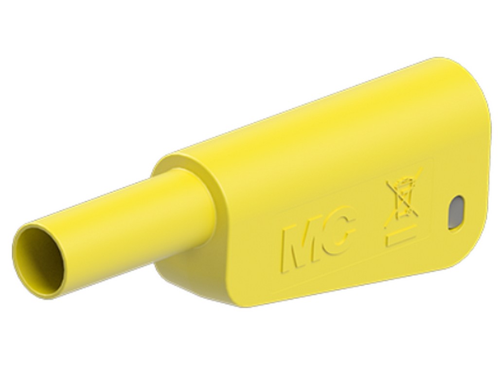 Insulation for banana plug KT-SL-4-46 Ø4mm YELLOW for 2.5mm wire/SLQ-4x +SLM-4x