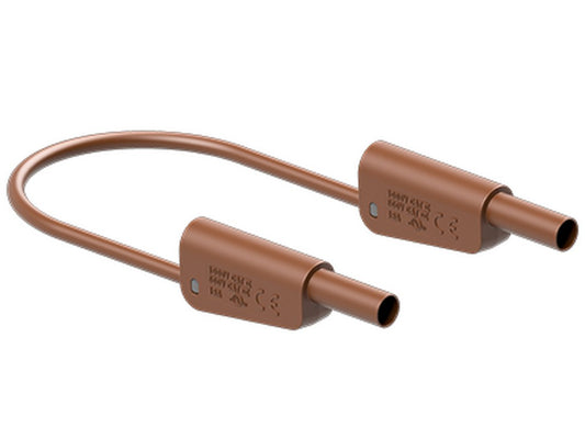 Prøveledning SLK-4N-F25 25cm BRUN Silicone 4mm 1000V CATII/600V CATIII 32A
