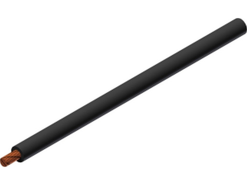 Silicone ledning 25mm sort SILI-S