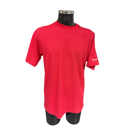 Polo T-shirt ESD Dark red 4XL with white Danfoss logo