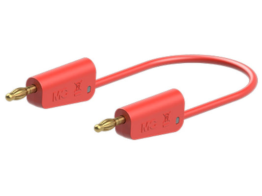 Silicone test lead 1mm 100cm RED LK-4A-S10 19A 30V AC/60V DC Gold-plated connector