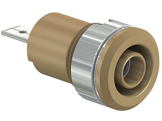 Socket SLB4-F/A nickel-plated brown CAT III 1000V 24A