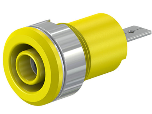Socket SLB4-F/A nickel-plated yellow CAT III 1000V 24A