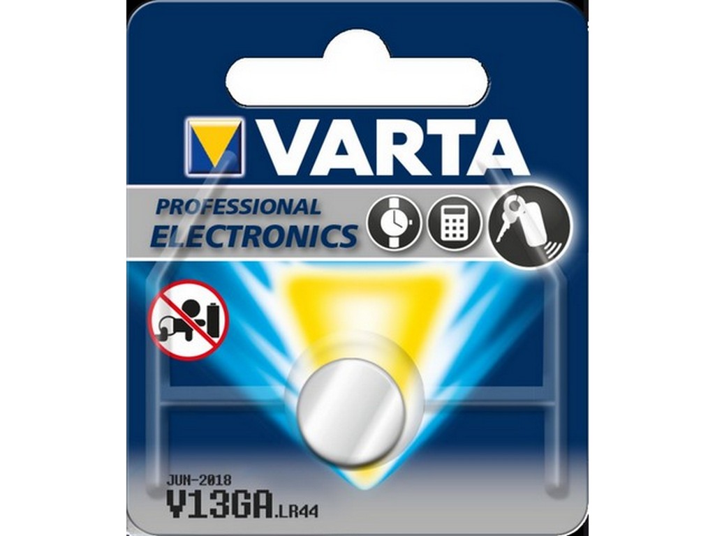 Varta battery V13GA; LR44 1.5V; 125mAh; Ø11.6x5.4mm LR44