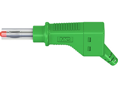 Stackable plug XZGL-425 green 600V CATII 32A screw mount.