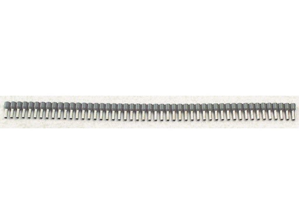 Terminal tube insulated GREY tape 2.5mm-L8mm: bag w/500pcs.