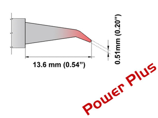 Loddespids Bent Sharp 30° 0.5mm  til TMT-9000S POWER PLUS