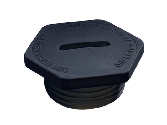 Blindplugg ATEX polyamid sort M12