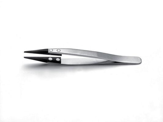 Tweezers, plastic tip 1mm wide 130mm