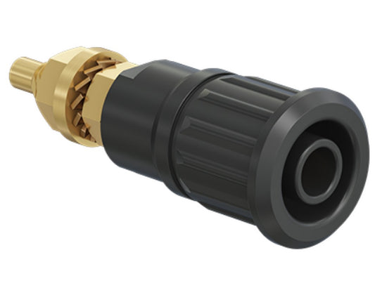 Socket SEB4-G gold-plated black CAT III 1000V 32A