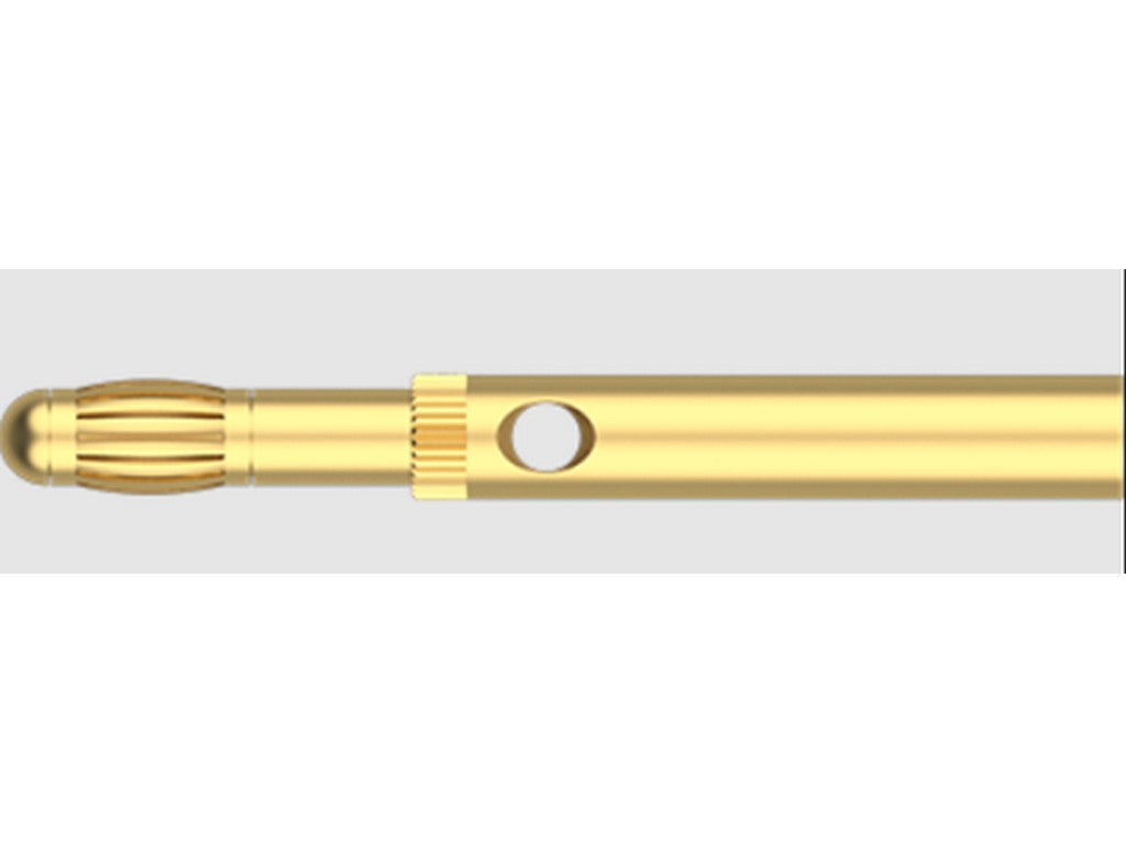Bananstik LS-SLQ-4A forgyldt f/1mm² + 2,5mm² for lodning t/662026 + 662027