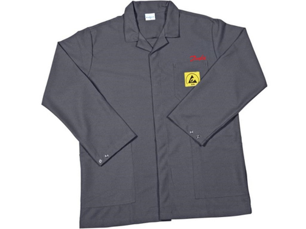 Coat ESD dark gray 10% carbon XS with red Danfoss logo