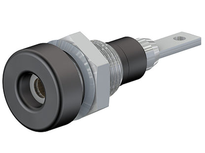 Stikkontakt m/lamell 2mm LB-IF2R sort 30V AC/60V DC - 10A CATI