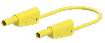 Prøveledning SLK-4N-F25 200cm GUL Silicone 4mm 1000V CATII/600V CATIII 32A