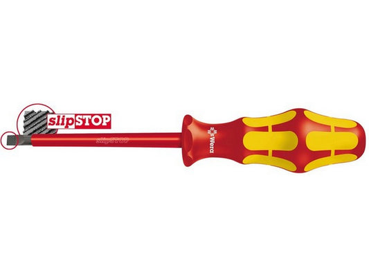 Screwdriver 1000V straight slot 0.8x4.0x100mm; w/slipSTOP