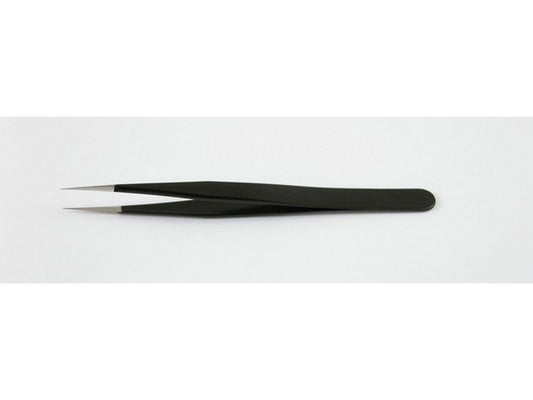 Tweezers ESD Epoxy coated 110mm super fine tip
