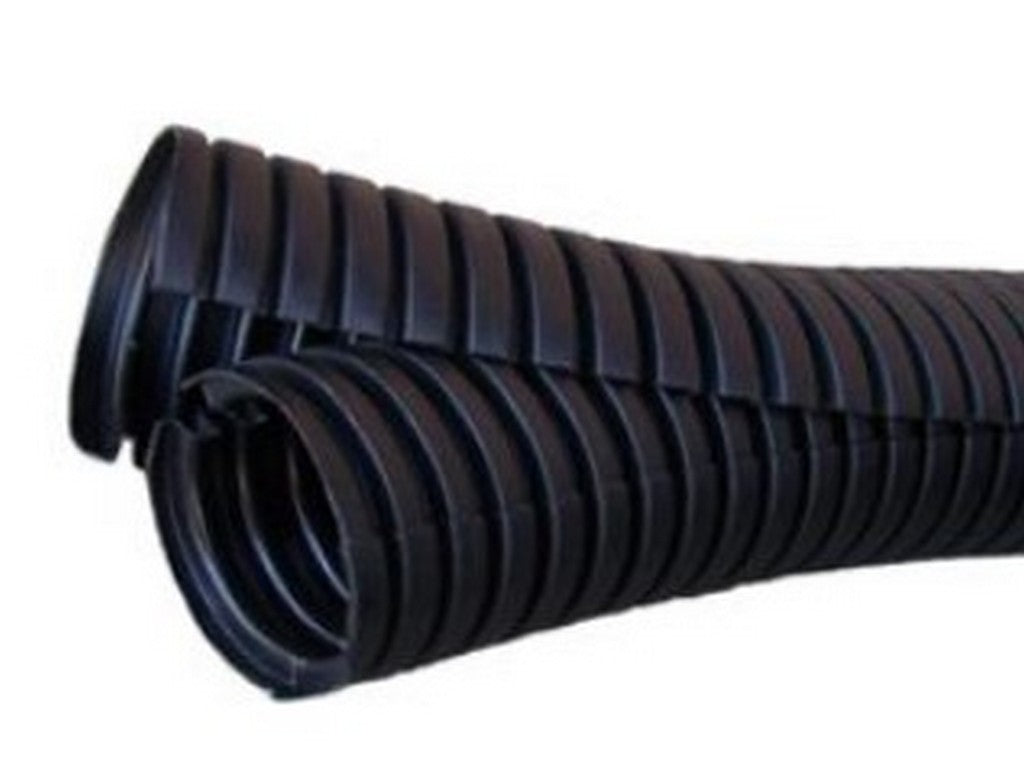 Protective hose 2-piece in black Polyamide NW17 internal Ø13.9mm/external Ø21mm 50m per roll