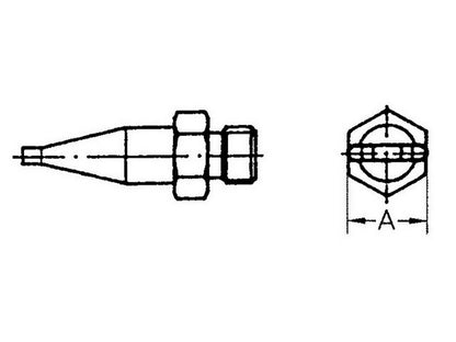 Flatt munnstykke 8,0x1,5mm F02