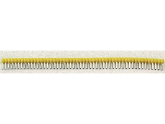 Terminal tube insulated YELLOW tape 1mm-L8mm; roll w/1000 pcs.