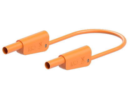 Silikon testledning 200cm ORANGE SLK-4N-S10 Ø4mm forniklet 1000V CATII/600V CAT III 19A