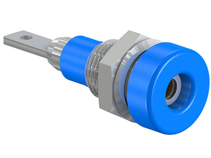 Stikkontakt m/lamell 2mm LB-IF2R blå - 30V AC/60V DC - 10A CATI