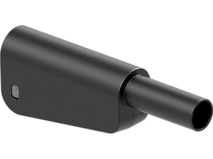 Bananplugg Ø4mm SLQ-4N-46 Sort 1000V CATII/600V CATIII 32A f/2,5mm2 ledning for lodding