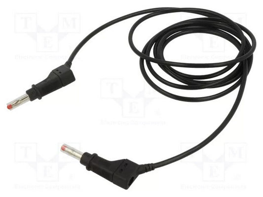 Testledning XZG410 sort 200 cm, 600V CAT. II 19A