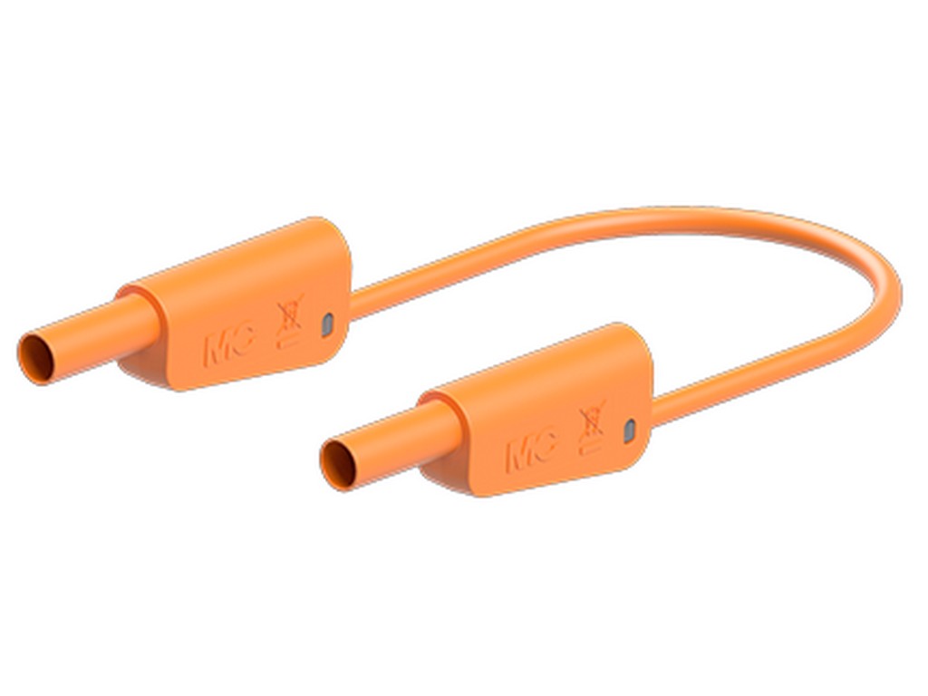 Test lead SLK-4N-F25 100cm ORANGE Silicone 4mm 1000V CATII/600V CATIII 32A