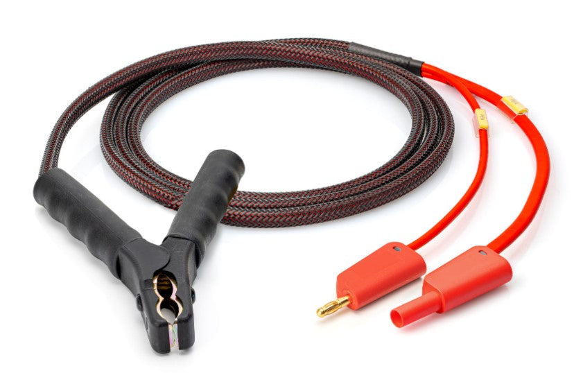 Ground bond clamp with 4 mm banana plug