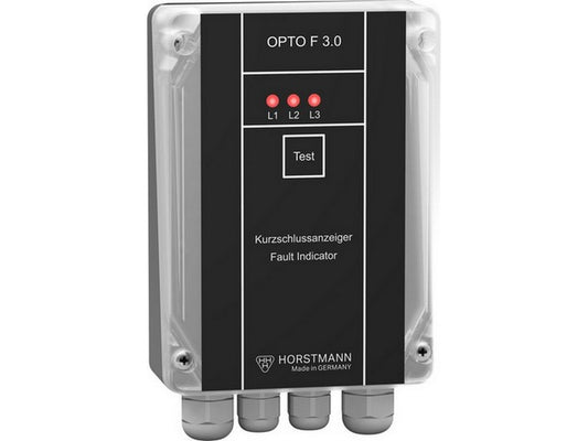 Kortslutningsindikering Opto F3.0 tilleggshus m/3x49-0101-202 og 3xLWL 49-0602-009