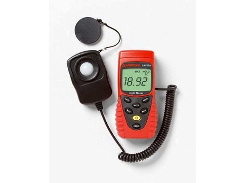 Luxmeter Amprobe LM-120 med sensor og digitalt display for belysningsmåling