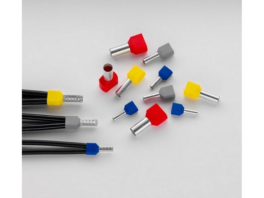 Terminal tube TWIN light blue 2 x 0.75mm2
