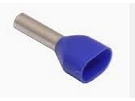Terminalrør isol. dobbelt blå 2x2,5mm²-L10mm pose m/250stk.