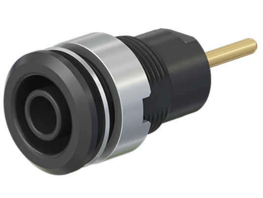 Socket SLB4-R gold-plated black CAT III 1000V 24A