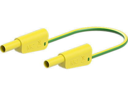 Testledning SLK4N-F25 PVC 50cm Gul/grønn 1000V CatII/600V CATIII 32A