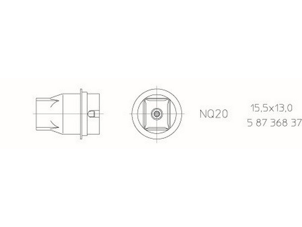 Hot air nozzle 15.5x13mm NQ20