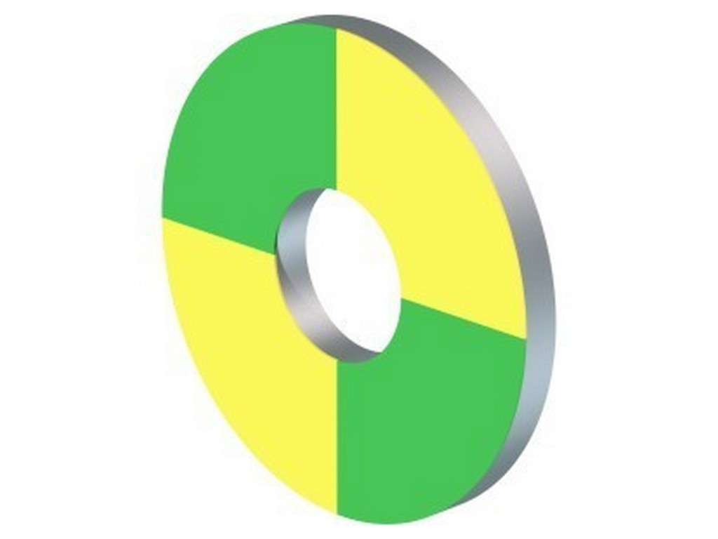 Disc medico yellow/green FR-POAG-S