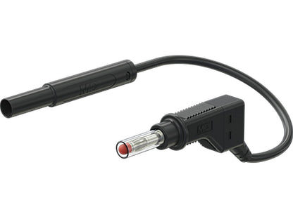 Testlink. 1mm PVC 1,0m svart SASK-4N-F10 1-side m/fjærisolasjon 1000V/19A CATIII