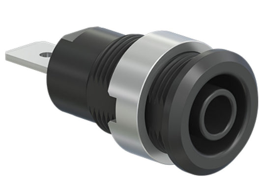 Socket SLB4-F6,3/NX black nickel plated CAT III 1000V/CAT IV 600V 32A