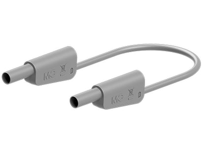 Testledning. SLK4N-F10 100cm GRÅ PVC 4mm 1000V CATII/600V CATIII 19A